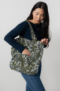 Lily & Me - Harvest Cord Shopper in Moss