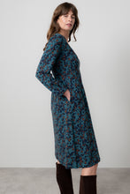 Load image into Gallery viewer, Lily &amp; Me - Hazel Wrap Dress in Geo Bloom Navy
