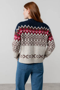 Lily & Me - Maeve Jumper Fleck Knit in Chocolate
