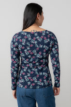 Load image into Gallery viewer, Lily &amp; Me - Monica Top Foliage in Navy
