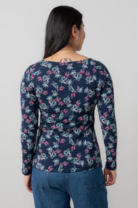 Lily & Me - Monica Top Foliage in Navy