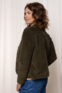 Lily & Me - Palmer Jumbo Cord Jacket - Olive