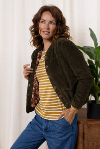 Lily & Me - Palmer Jumbo Cord Jacket - Olive