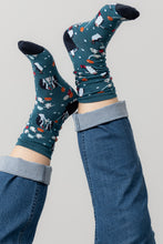 Load image into Gallery viewer, Lily &amp; Me - Party Penguin Socks in Petrol
