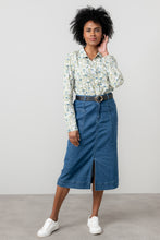 Load image into Gallery viewer, Lily &amp; Me - Patsy Shirt Violet Print in Moss
