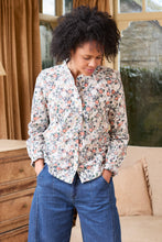 Load image into Gallery viewer, Lily &amp; Me - Rachel Frill Blouse Feather Ditsy Print in Ecru
