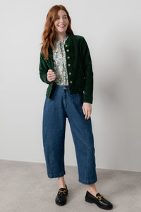 Lily & Me - Rene Cord Jacket in Pine Green
