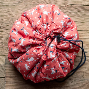 Lily & Me - Roller Cats Cosmetic Drawstring Pouch