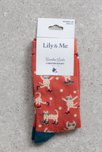 Load image into Gallery viewer, Lily &amp; Me - Roller Cats Socks &amp; Keyring Gift Box
