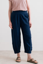 Load image into Gallery viewer, Lily &amp; Me - Sail Plain Linen Trousers in Navy

