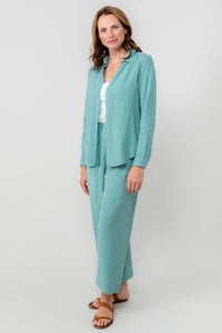 Lily & Me - Savannah Seersucker Shirt in Ocean