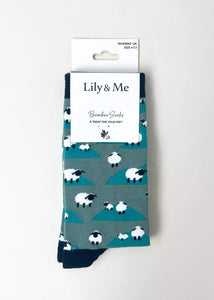 Lily & Me - Skye Sheep Bamboo Socks - Teal