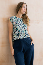 Load image into Gallery viewer, Lily &amp; Me - Sway Water Violet Printed T-Shirt in Ocean
