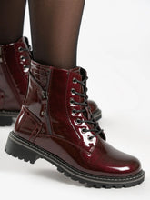 Load image into Gallery viewer, Lunar - Allison Patent Ankle Boot in Burgundy
