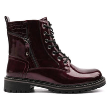 Load image into Gallery viewer, Lunar - Allison Patent Ankle Boot in Burgundy
