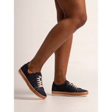 Load image into Gallery viewer, Lunar - Maddison II Suede Plimsoll in Navy
