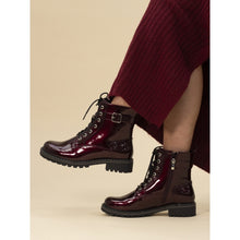 Load image into Gallery viewer, Lunar - Parlour Patent Ankle Boot in Burgundy
