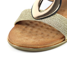 Load image into Gallery viewer, Lunar - Porto Wedge Sandal in Black
