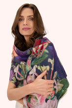 Load image into Gallery viewer, Powder - Autumn Posy Lux Print Scarf in Midnight
