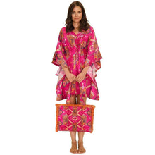 Load image into Gallery viewer, Powder - Ikat Tigers Beach Cover Up in Fuchsia
