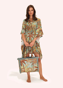 Powder - Beach Cover Up in Patterned Palms