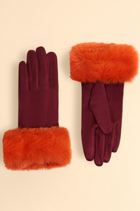 Powder - Bettina Gloves - Burgundy Tangerine