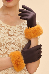 Powder - Bettina Gloves - Chocolate Mustard