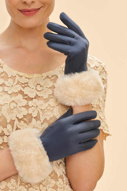 Powder - Bettina Gloves - Navy Cream