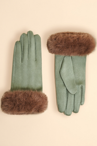 Powder - Bettina Gloves - Sage Teddy