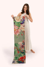 Load image into Gallery viewer, Powder - Botanical Bouquet Lux Print Scarf in Sage
