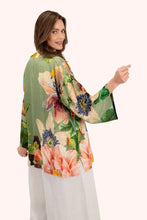 Load image into Gallery viewer, Powder - Botanical Bouquet Mid Length Kimono in Sage
