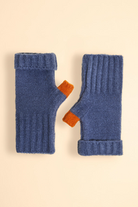 Powder - Cassia Wrist Warmers - Denim