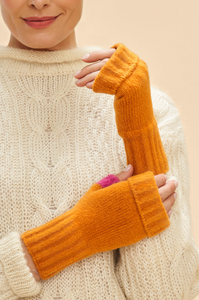 Powder - Cassia Wrist Warmers - Tangerine