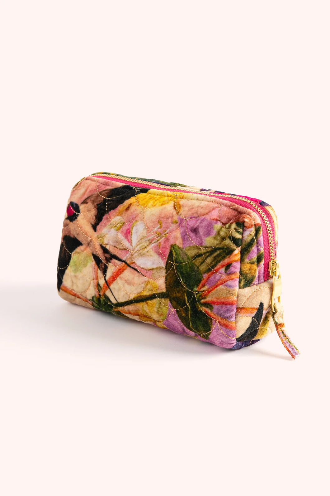 Powder - Cream Posy Quilted Vanity Bag