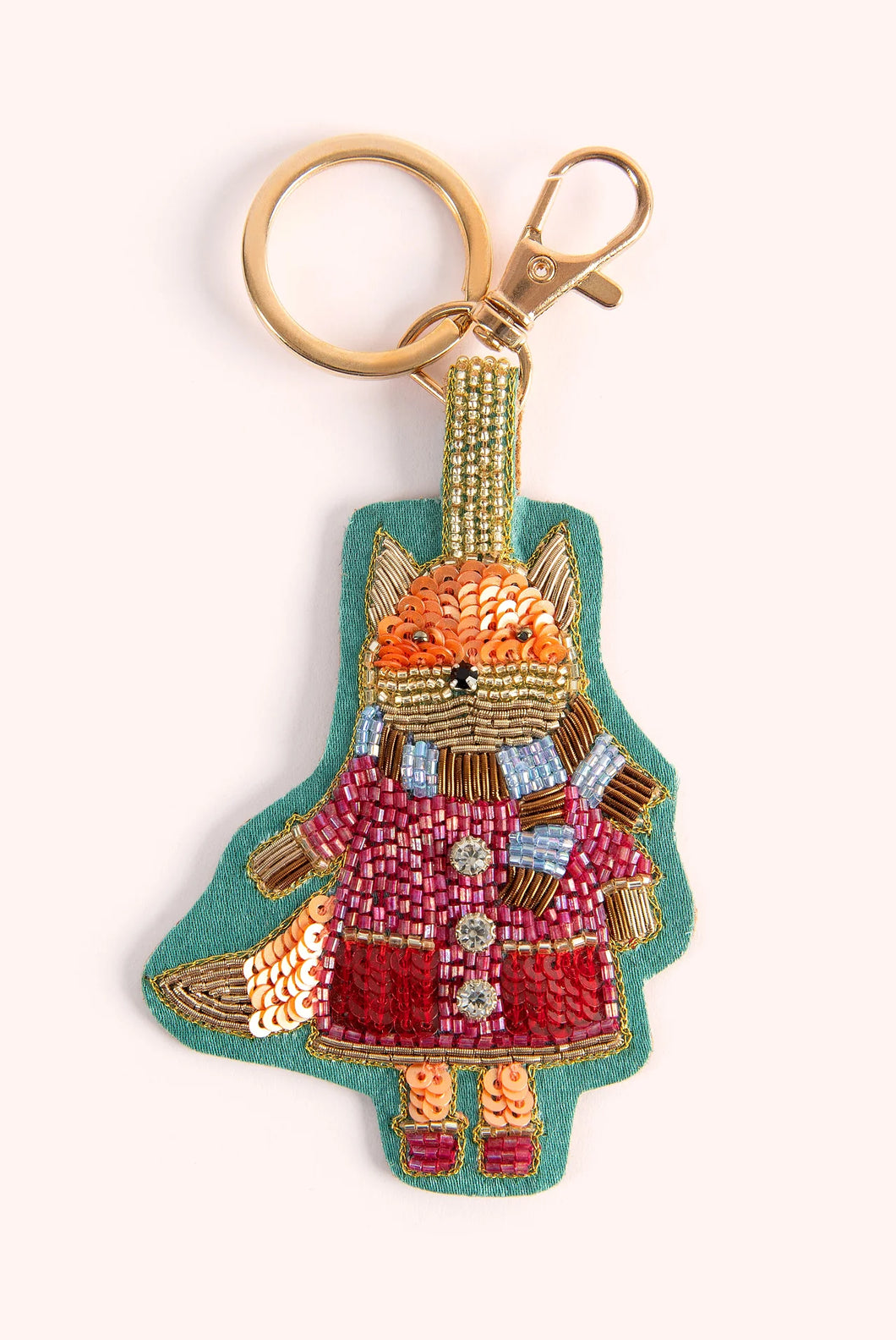 Powder - Fall Fox Beaded Keyring