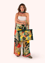 Load image into Gallery viewer, Powder - Fringed Box Tote in Exotic Leaves
