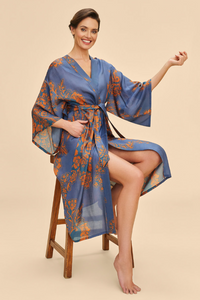 Powder - Kimono Gown - Denim Tapestry