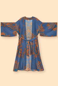 Powder - Kimono Gown - Denim Tapestry