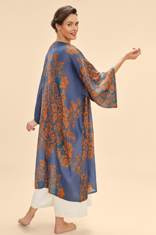 Powder - Kimono Gown - Denim Tapestry