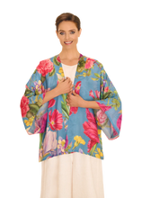 Load image into Gallery viewer, Powder - Kimono Jacket in Floral Study Denim
