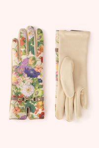 Powder - Kylie Faux Suede Gloves in Cream
