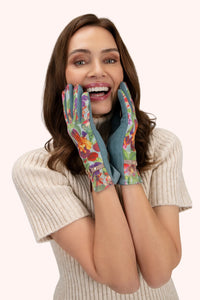 Powder - Kylie Faux Suede Gloves in Ice