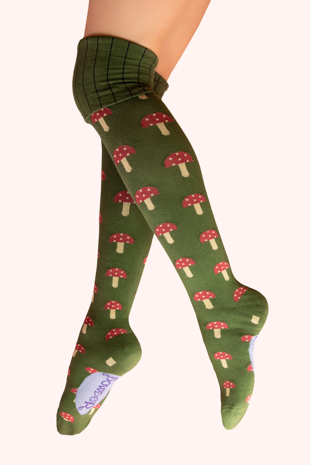 Powder - Mini Toadstool Boot Socks in Green
