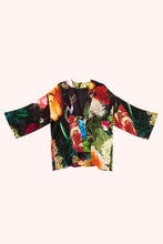 Load image into Gallery viewer, Powder - Opulent Florals Mid-Length Kimono in Chocolate
