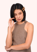 Load image into Gallery viewer, Powder - Embellished Hair Bars in Diamond Flower &amp; Leaves Cream (2 Pack)
