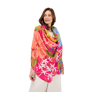 Powder - Polyester Printed Scarf in Hedgerow Honey Bees