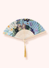 Load image into Gallery viewer, Powder - Satin Hand Fan in Spring Flora
