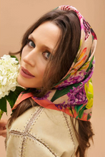 Load image into Gallery viewer, Powder - Silk Square Scarf - Exotic Evening Cream
