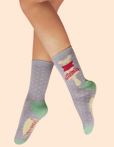 Powder - Studious Field Mouse Ankle Socks