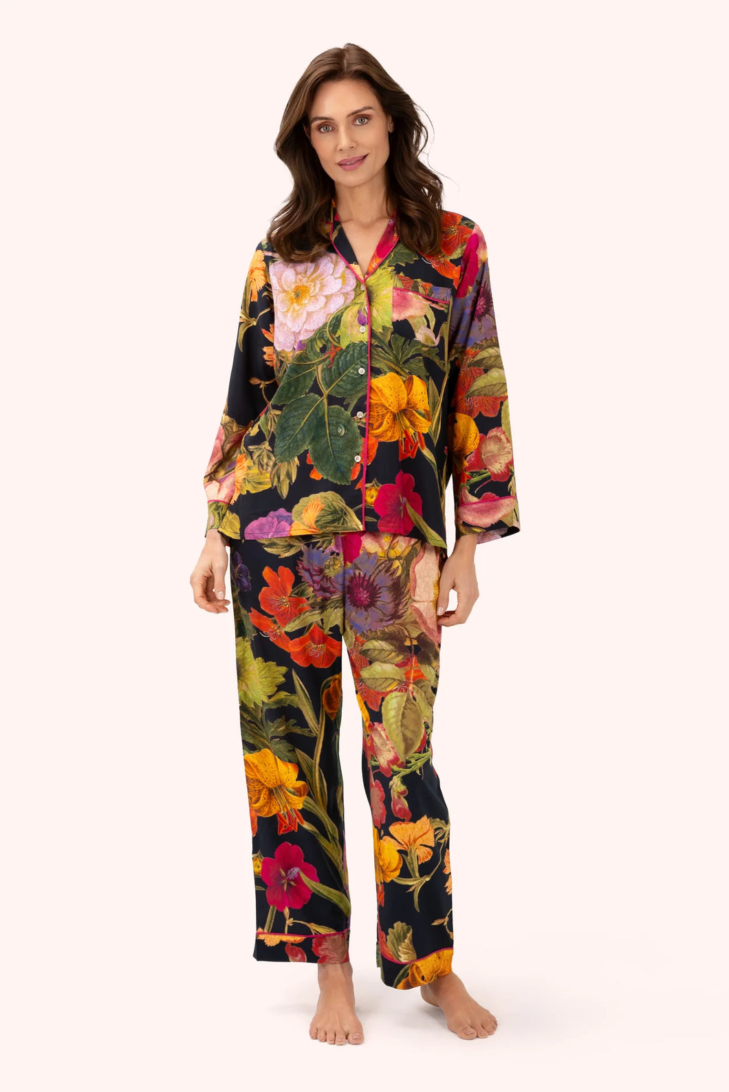 Powder - Super Soft Pyjamas in Autumn Posy Midnight